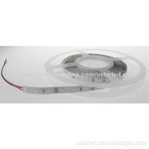 SMD2835 IP67 Orange Flexible LED Strips, DC 12V, 60pcs/m, 20-22lm/LED, 10mm PCB White Board, Epistar